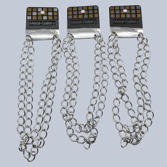 Lot Jewelry Making Chains Silver Tone Metal Elastic Cord Variety Necklace Craft - Picture 4 of 10